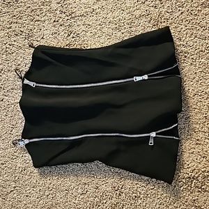 Zara tube top with adjustable zippers NWT